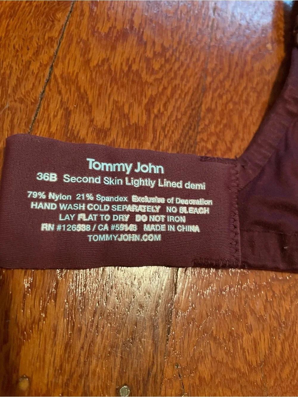 Tommy John Seamless T-Shirt Bra - Plum 36B